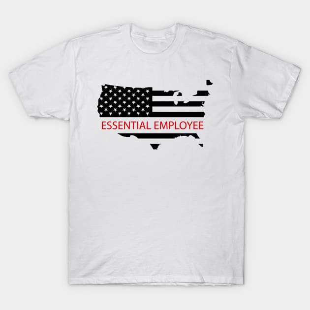 Essential Employee Flag T-Shirt by B3pOh